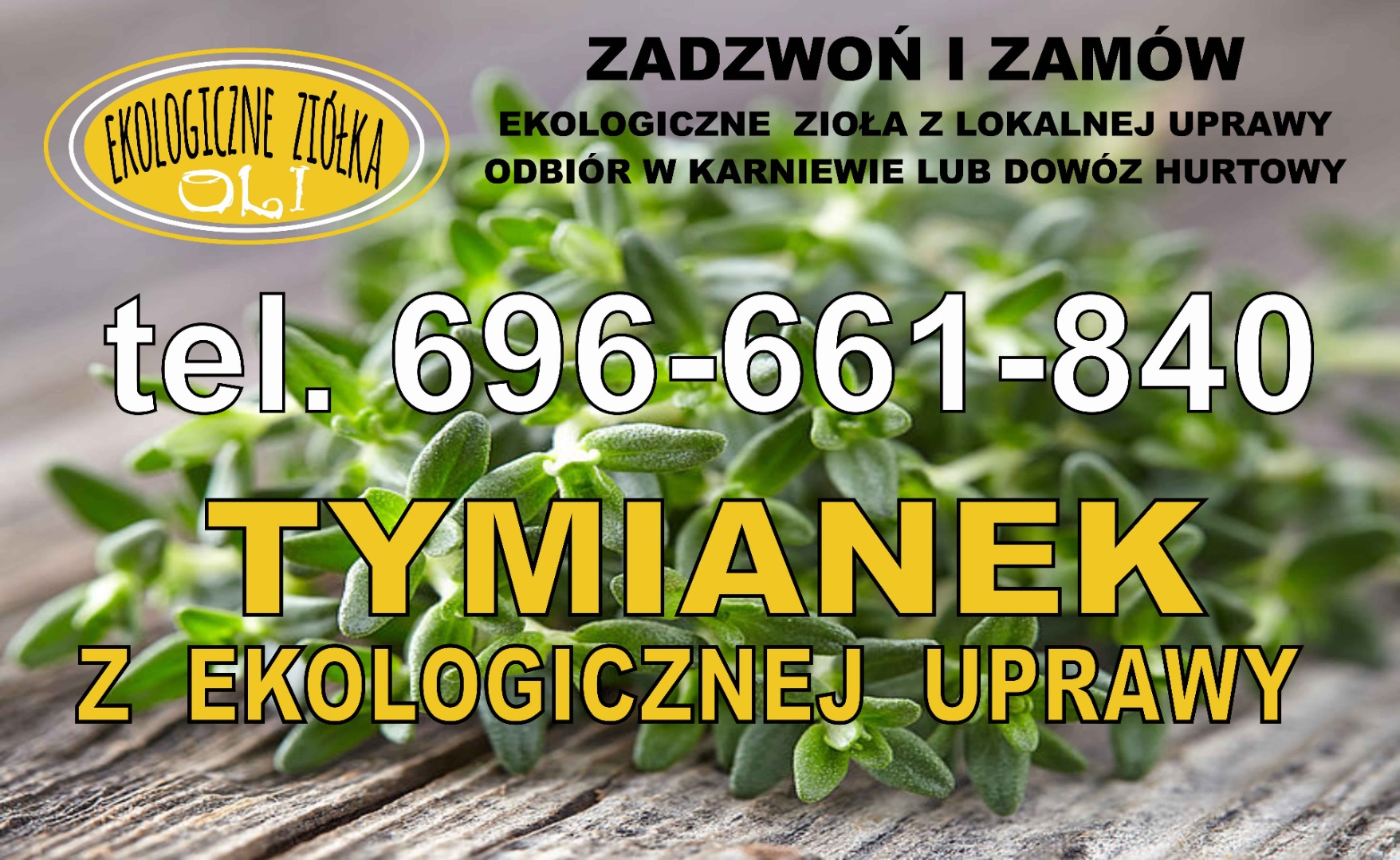 Ekologiczna, certyfikowana uprawa tymianku