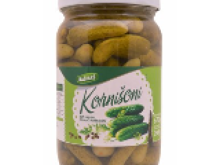 Ogórki pasteryzowane pochodzenia serbskiego opakowanie 720g, słoik szklany. Kaliber