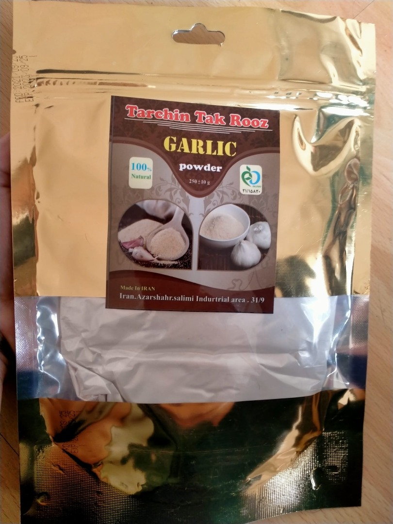 Witam Na sprzedaż przyprawy w ilościach hurtowych: -czosnek w proszku - Opakowania 250 g Cena - w zależności od wielkości zamówienia: Cena za 1kg-5€ brutto