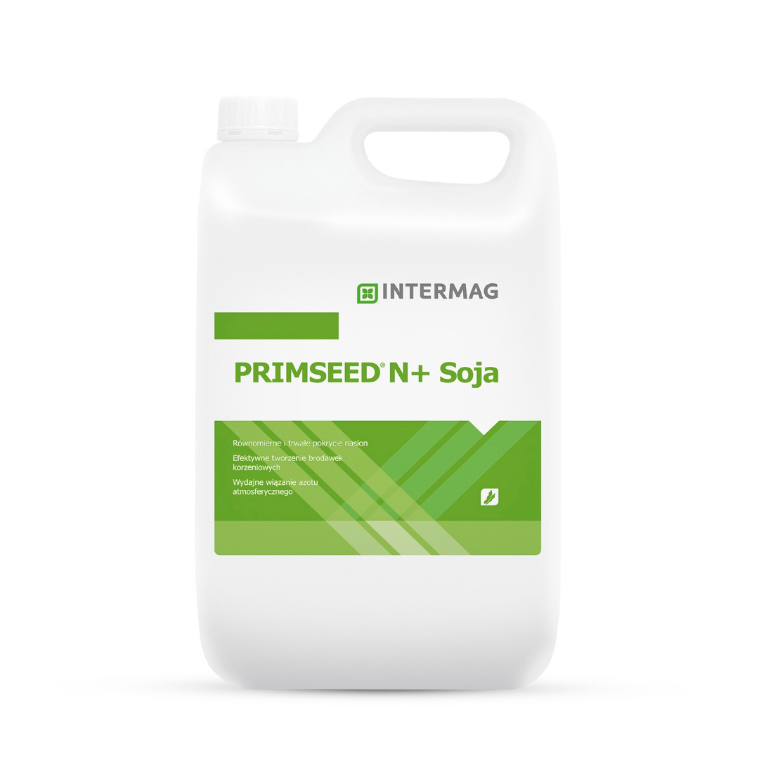 PRIMSEED N+ Soja (5 l) Inokulant przeznaczony jest do zaprawiania nasion soi w procesie przygotowania materiału siewnego do siewu