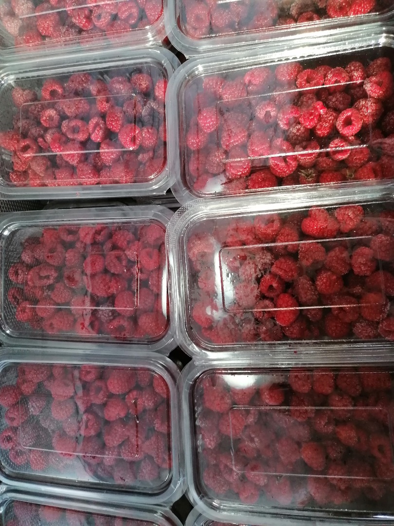 Mrożone maliny w zapiekankach 500 g, cena 28 lei, które zachowują jędrność po rozmrożeniu