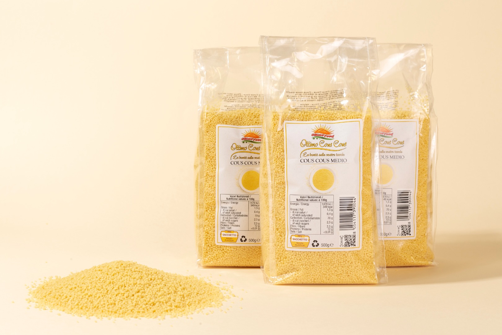 Kasza cous cous z pszenicy tzw Grano durum prosto z Włoch worki Big Bag ilośći całosamochodowe , z certyfikatamin Bio , Vega Glutten free