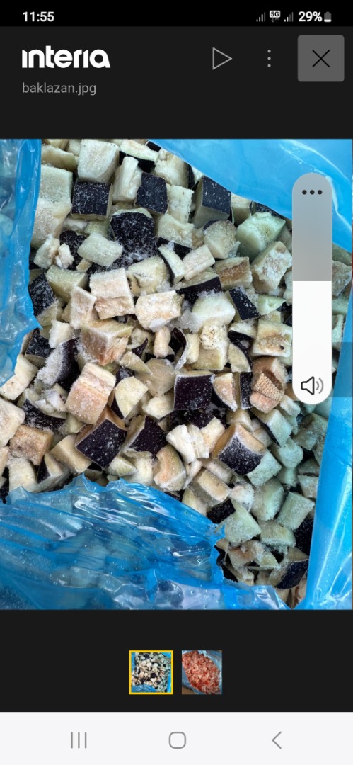 Bakłażan mrożony kostka 20x20 Sprzedam cena do uzgodnienia