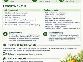 Reprezentuję ukraińską firmę agrotechniczną Galician Herbs. Specjalizujemy się w
